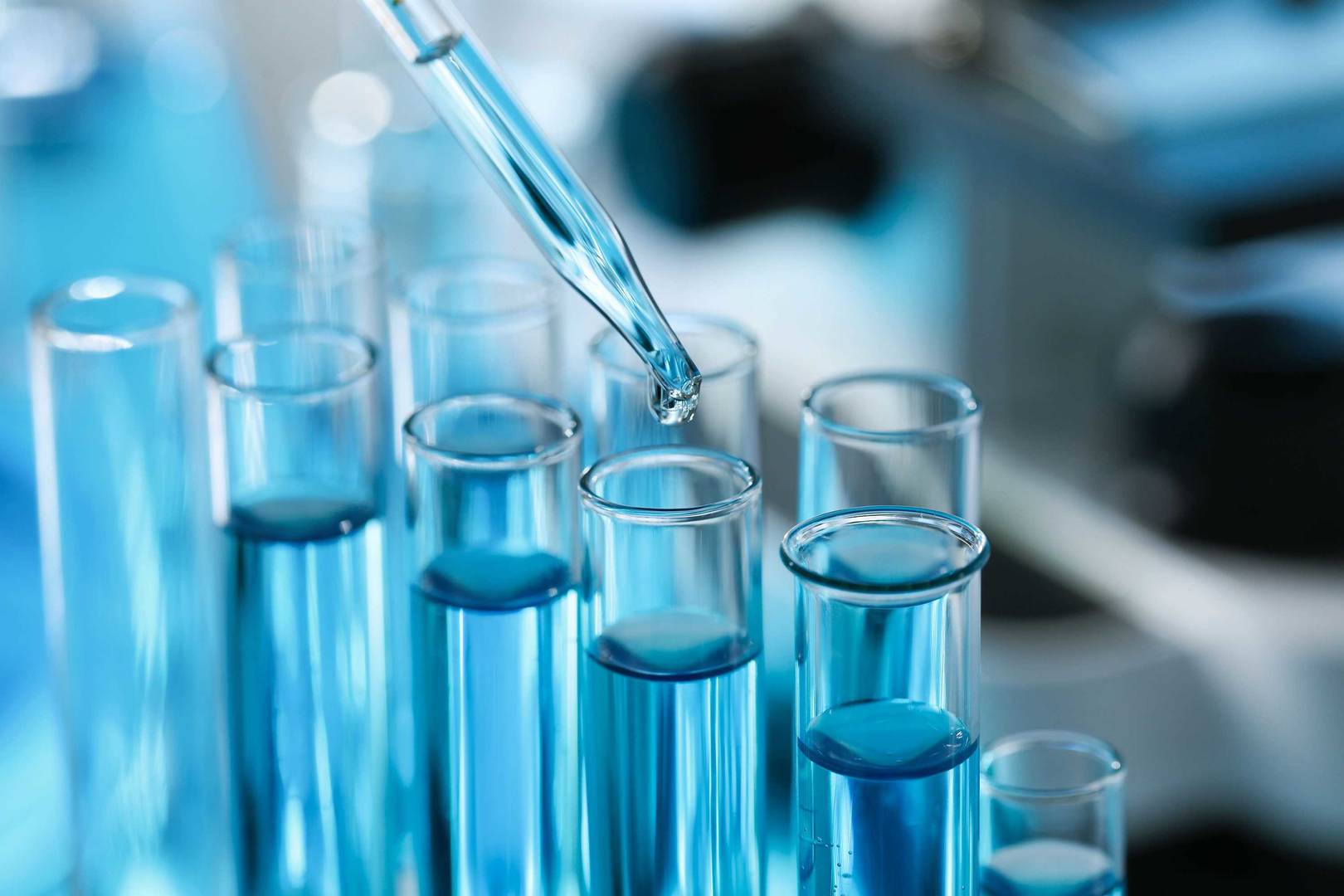 A clinical sample being prepared for analysis in a safety laboratory